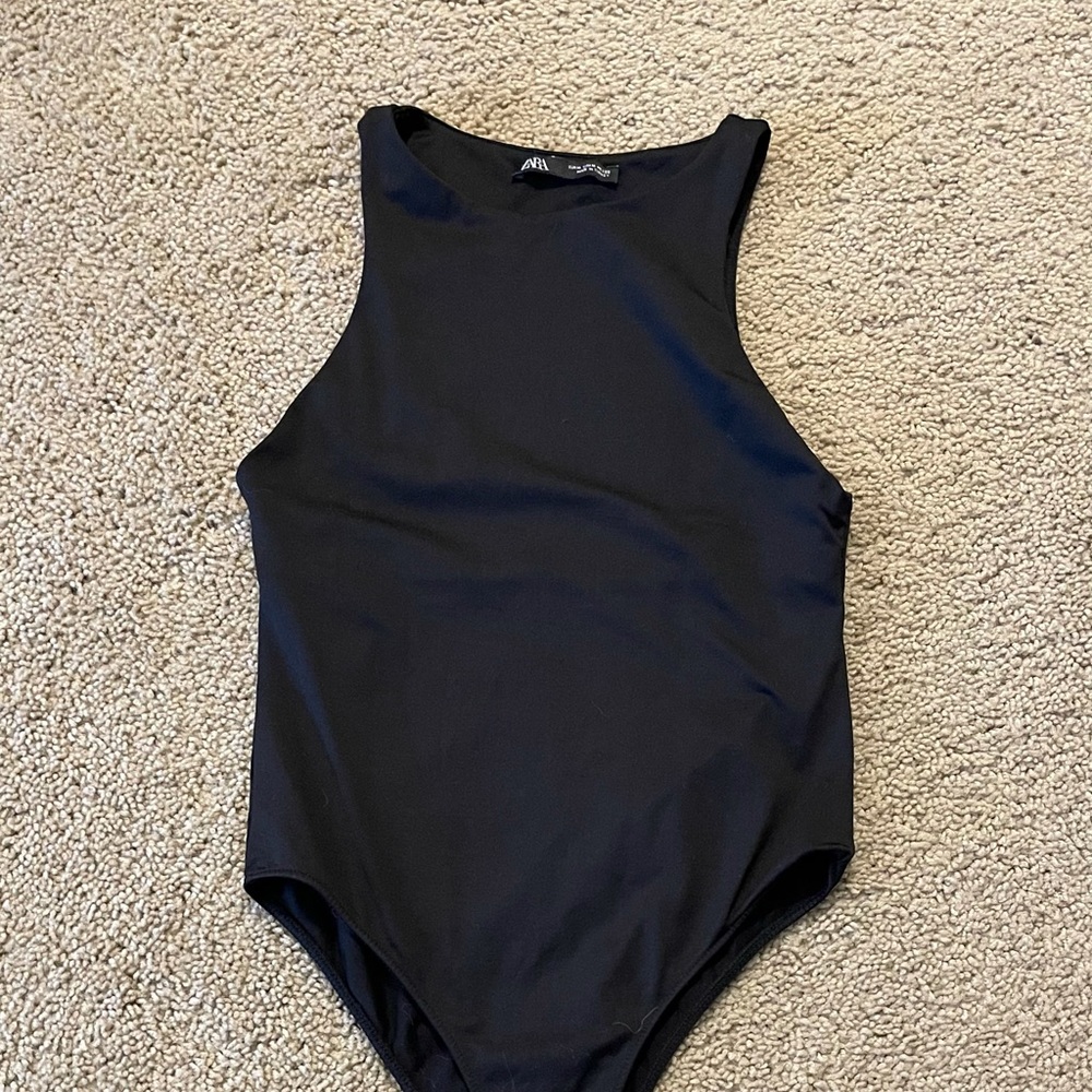 Zara Halterneck Black Bodysuit